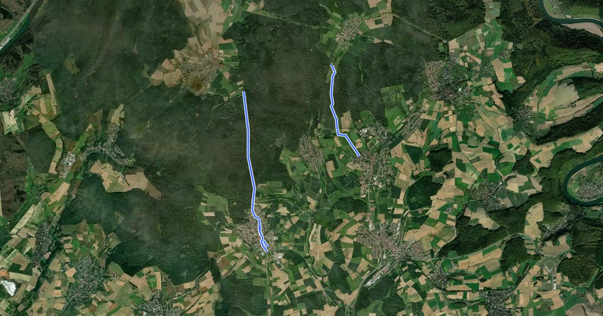 Маршрут Lokales Radwegenetz Neckar-Odenwald-Kreis на спутниковом снимке