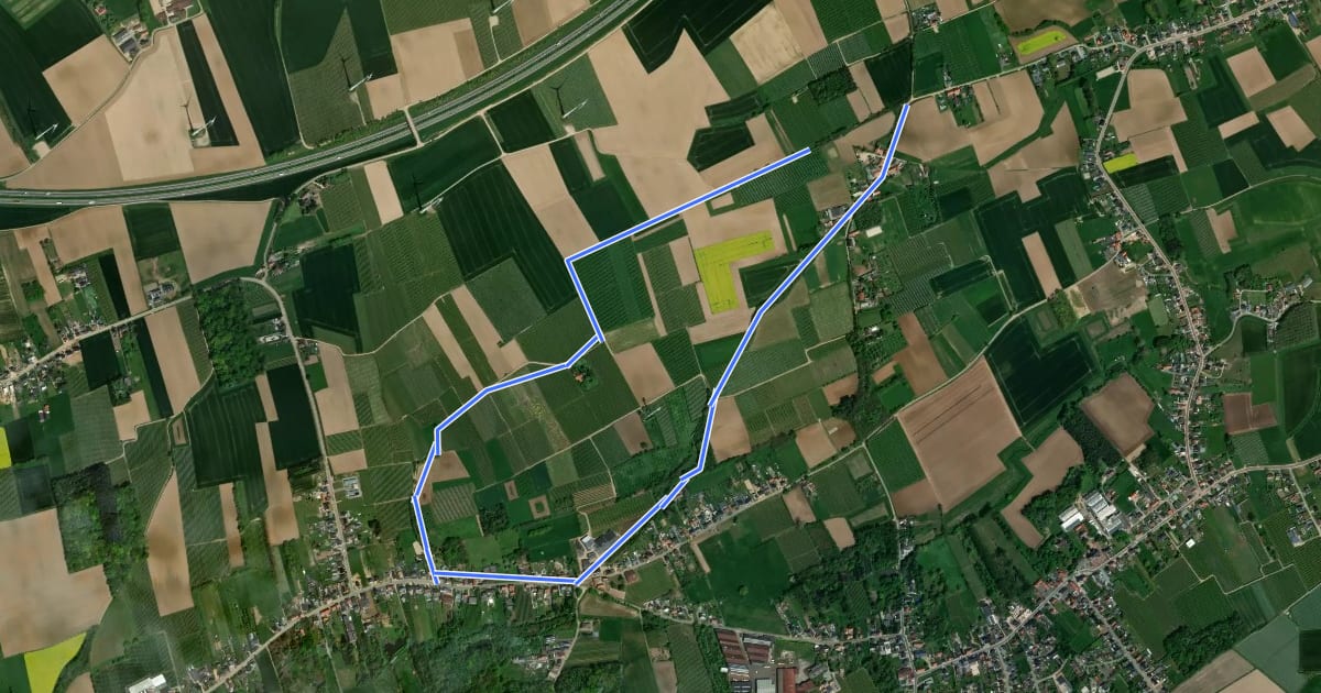 Маршрут Loksbergen Blauwe ruit на спутниковом снимке