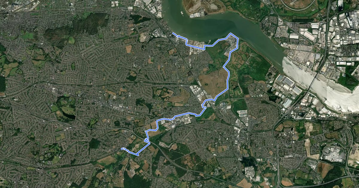 Маршрут London LOOP (Section 1) на спутниковом снимке