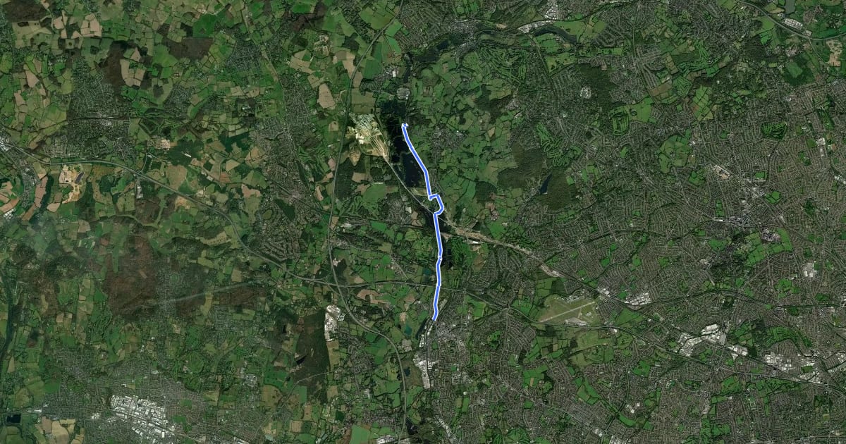 Маршрут London LOOP (Section 12) на спутниковом снимке