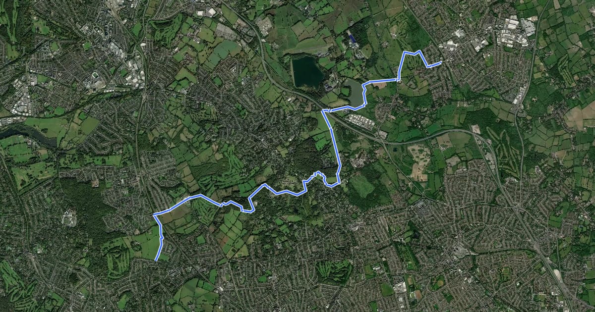 Маршрут London LOOP (Section 15) на спутниковом снимке