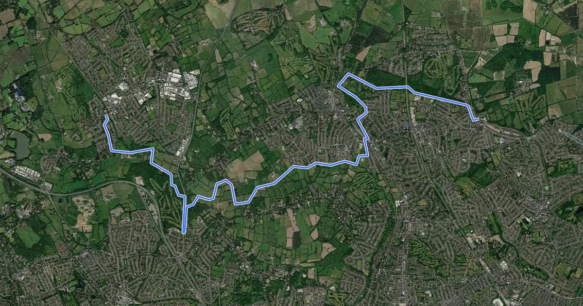 Маршрут London LOOP (Section 16) на спутниковом снимке