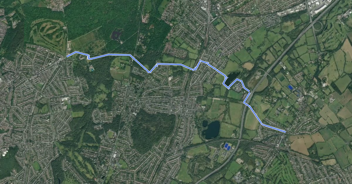 Маршрут London LOOP (Section 19) на спутниковом снимке
