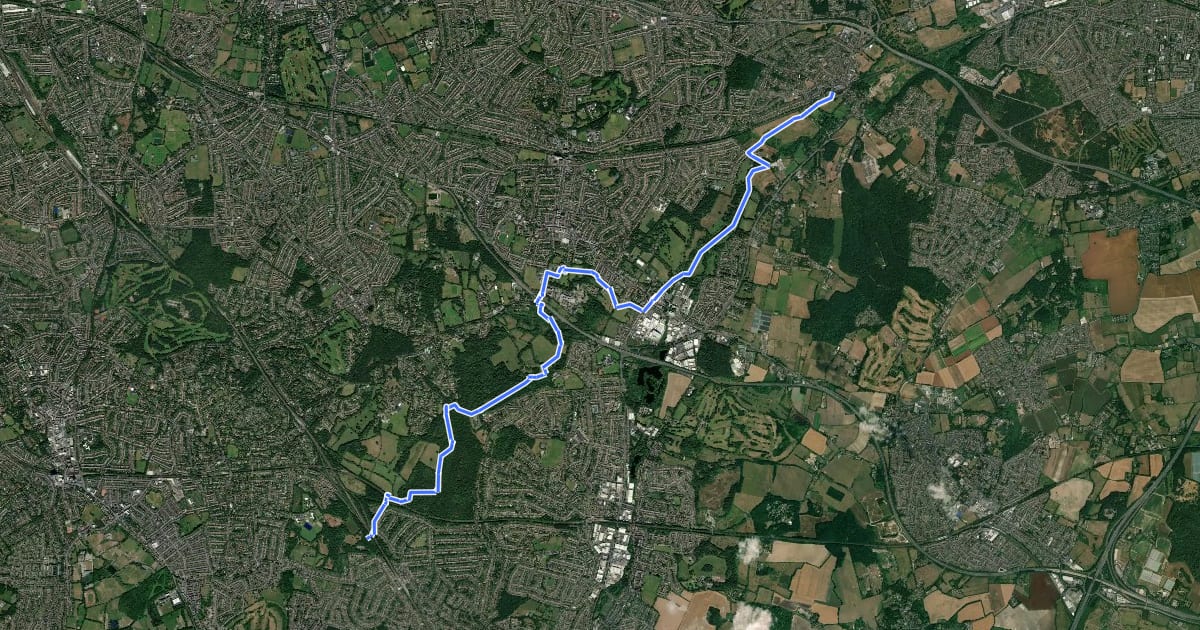 Маршрут London LOOP (Section 2) на спутниковом снимке