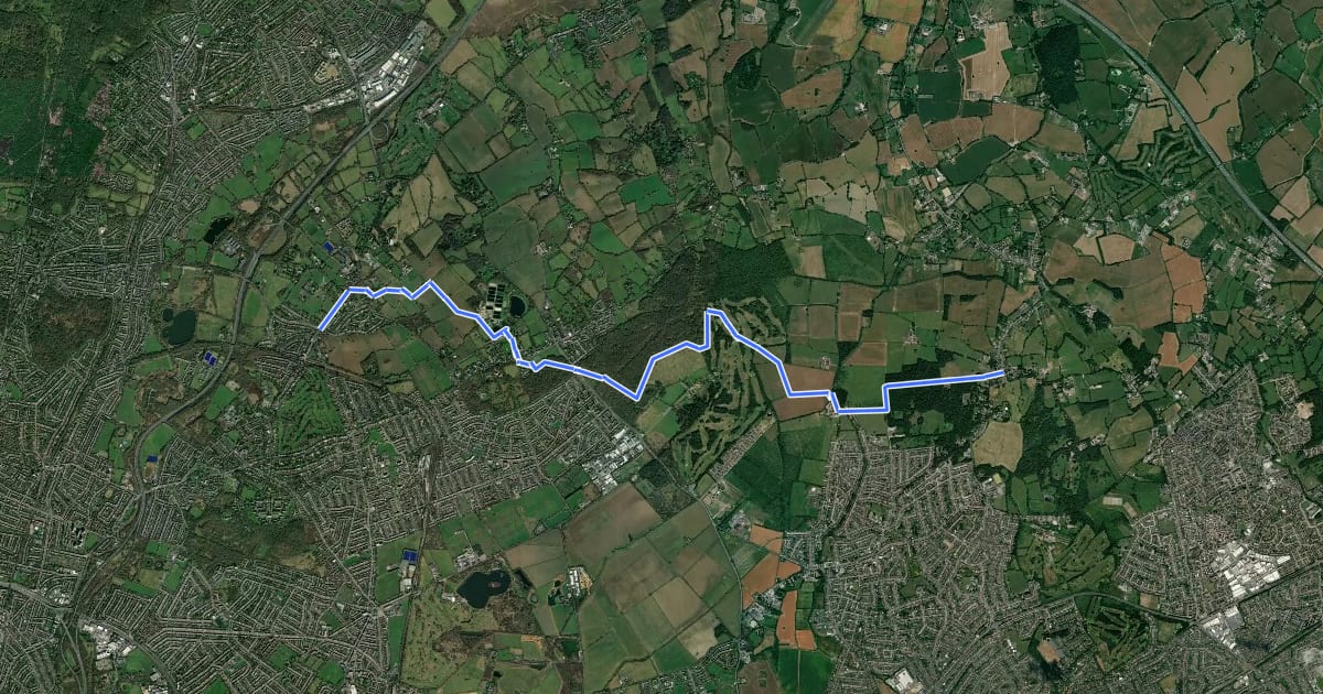 Маршрут London LOOP (Section 20) на спутниковом снимке