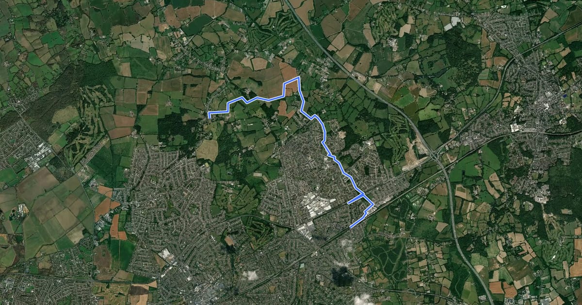 Маршрут London LOOP (Section 21) на спутниковом снимке