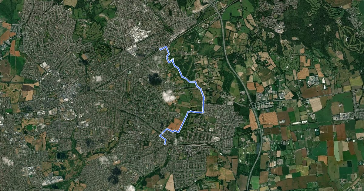 Маршрут London LOOP (Section 22) на спутниковом снимке