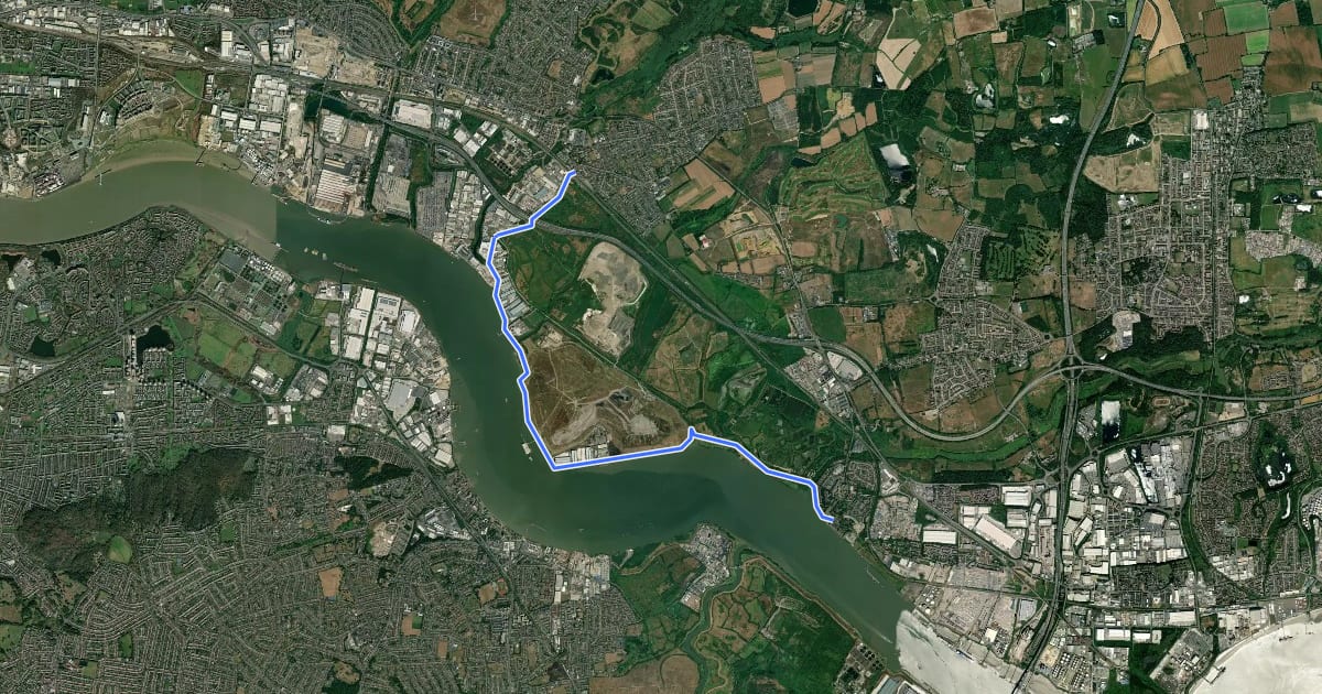 Маршрут London LOOP (Section 24) на спутниковом снимке
