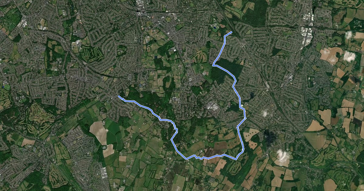 Маршрут London LOOP (Section 3) на спутниковом снимке