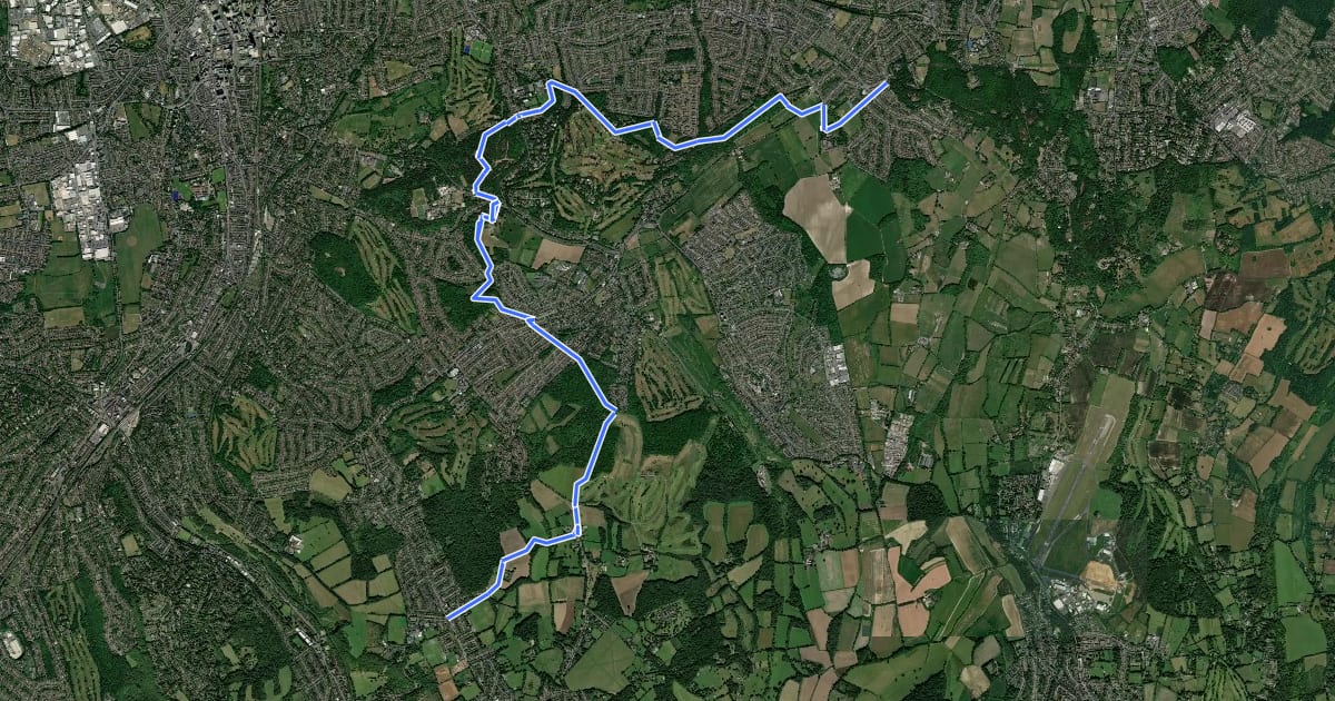 Маршрут London LOOP (Section 4) на спутниковом снимке