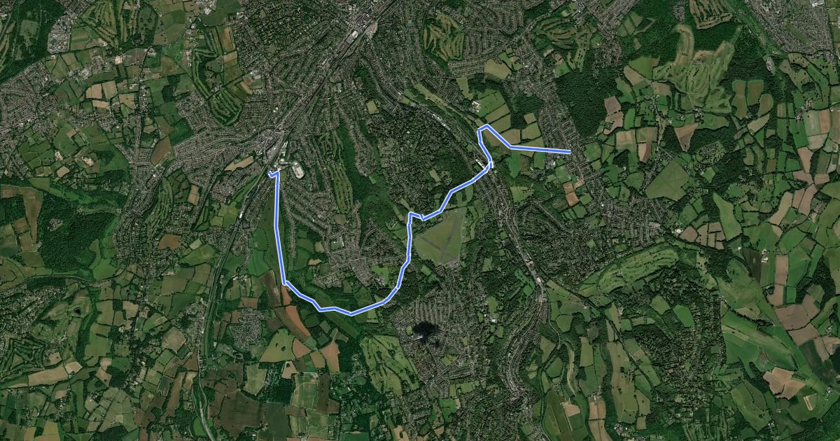 Маршрут London LOOP (Section 5) на спутниковом снимке