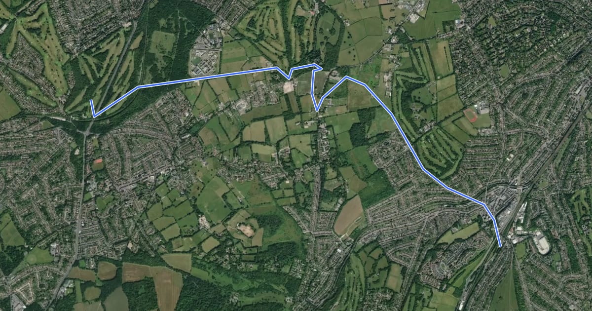 Маршрут London LOOP (Section 6) на спутниковом снимке