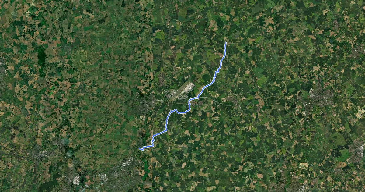 Маршрут London to Walsingham - stage 03 на спутниковом снимке