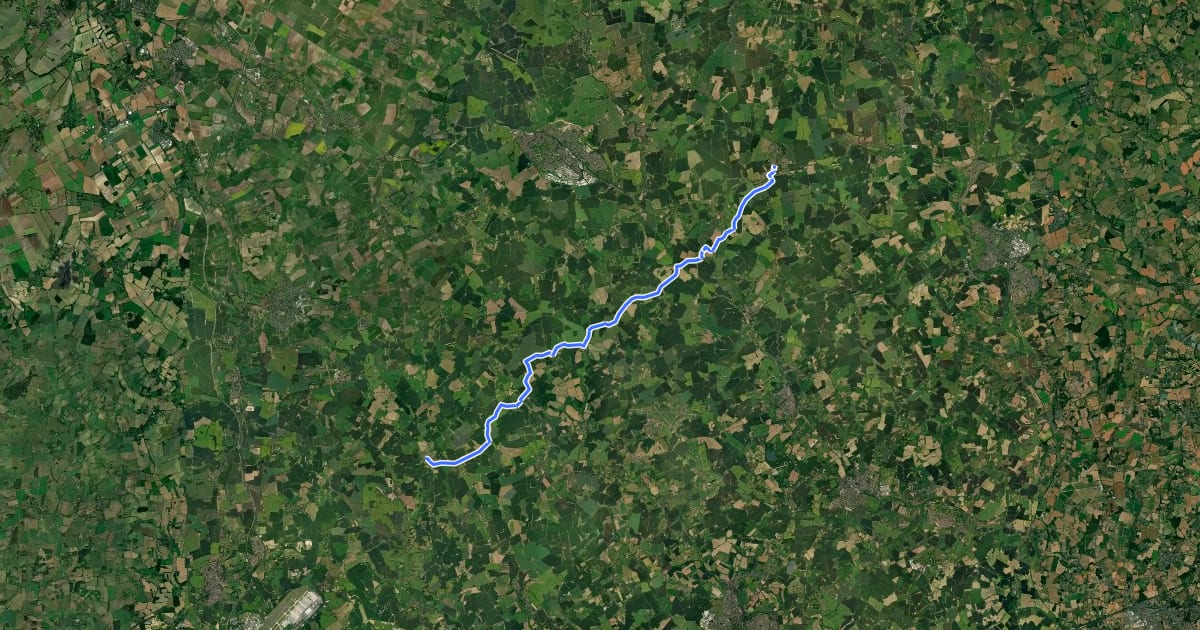 Маршрут London to Walsingham - stage 04 на спутниковом снимке