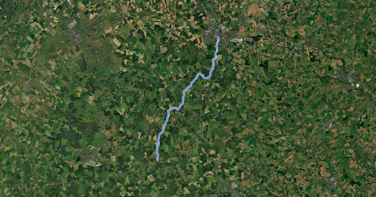Маршрут London to Walsingham - stage 05 на спутниковом снимке