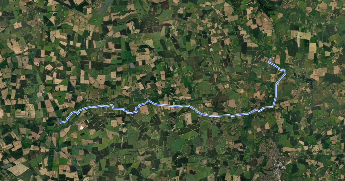 Маршрут London to Walsingham - stage 09 на спутниковом снимке