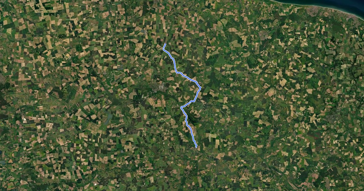 Маршрут London to Walsingham - stage 10 на спутниковом снимке