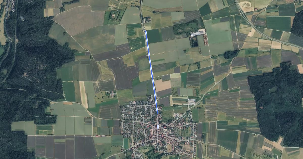 Маршрут Londorfer Kapelle - Vollmaringen на спутниковом снимке