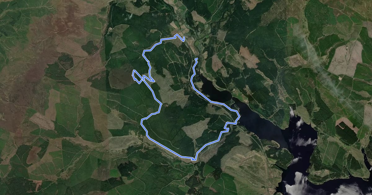 Маршрут Lonesome Pine MTB Trail (Red) на спутниковом снимке