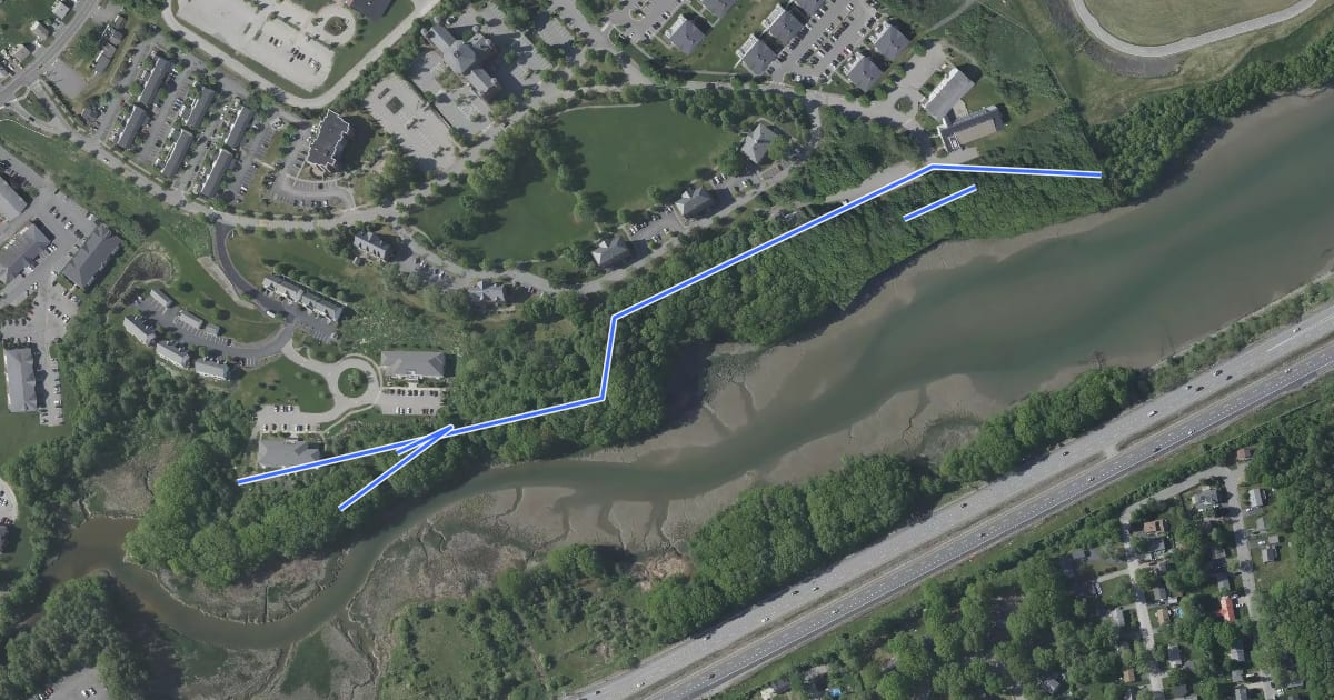Маршрут Long Creek Trail на спутниковом снимке