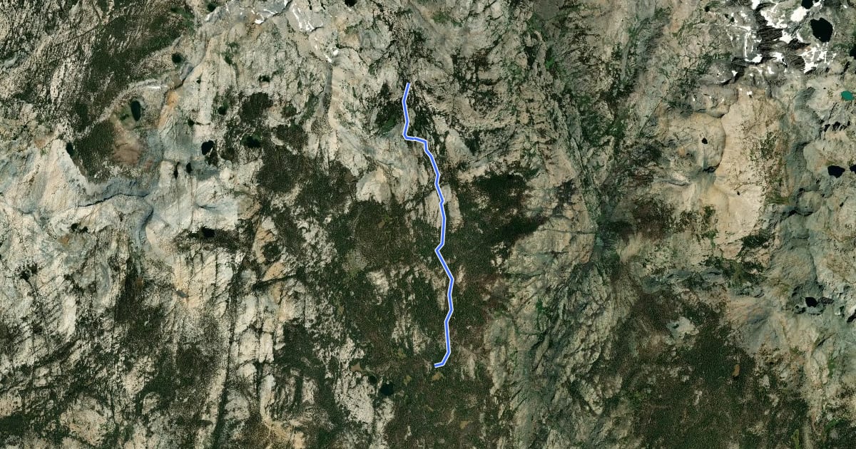 Маршрут Long Creek Trail на спутниковом снимке