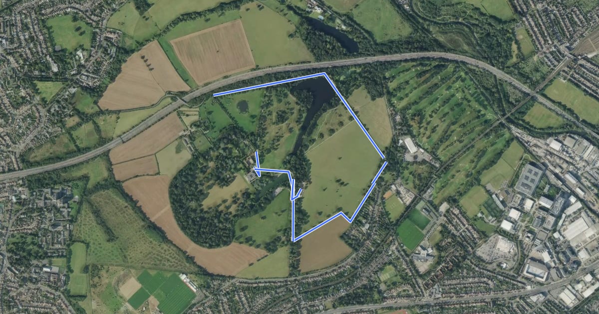 Маршрут Long Estate Walk, Osterley на спутниковом снимке