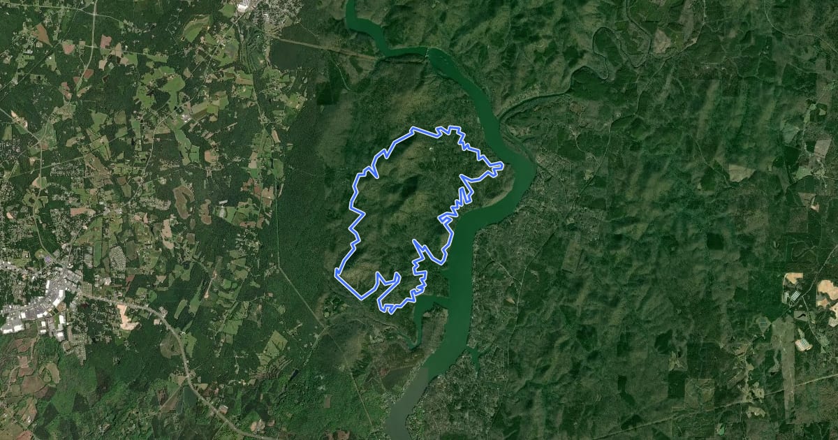 Маршрут Long Loop Trail на спутниковом снимке