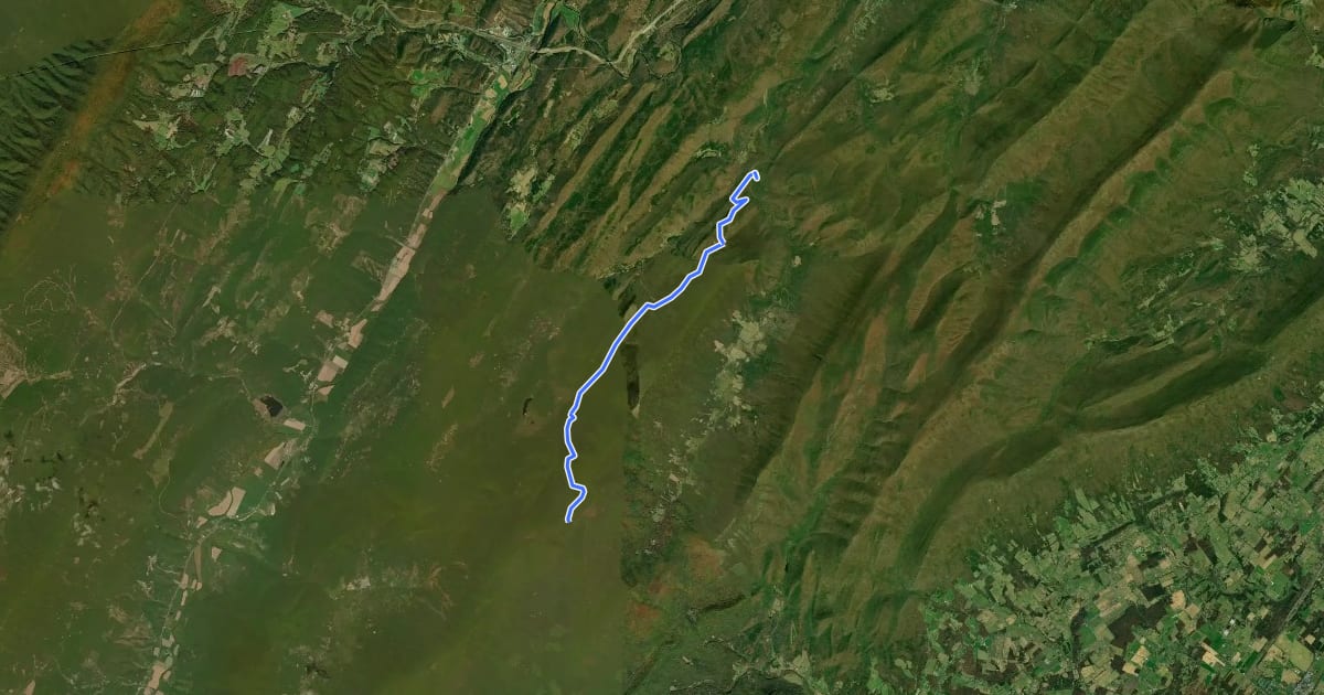 Маршрут Long Mountain Trail на спутниковом снимке