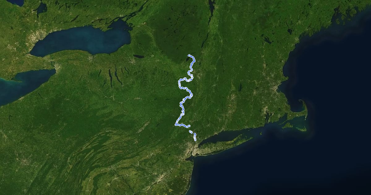 Маршрут Long Path на спутниковом снимке