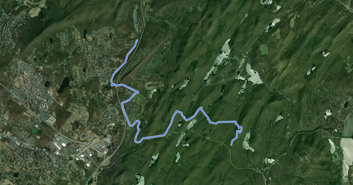 Маршрут Long Path - Section 7 на спутниковом снимке