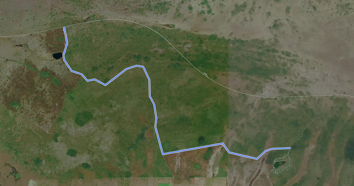 Маршрут Long Pine Key Trail на спутниковом снимке
