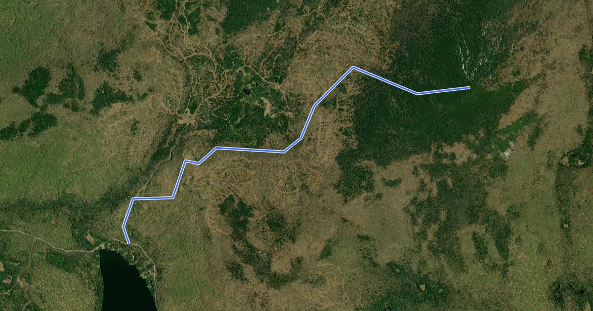 Маршрут Long Pond Trail на спутниковом снимке