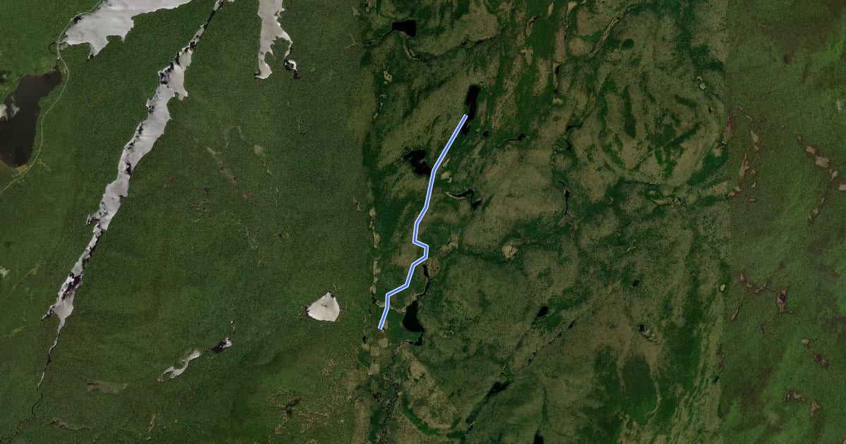 Маршрут Long Pond Trail на спутниковом снимке