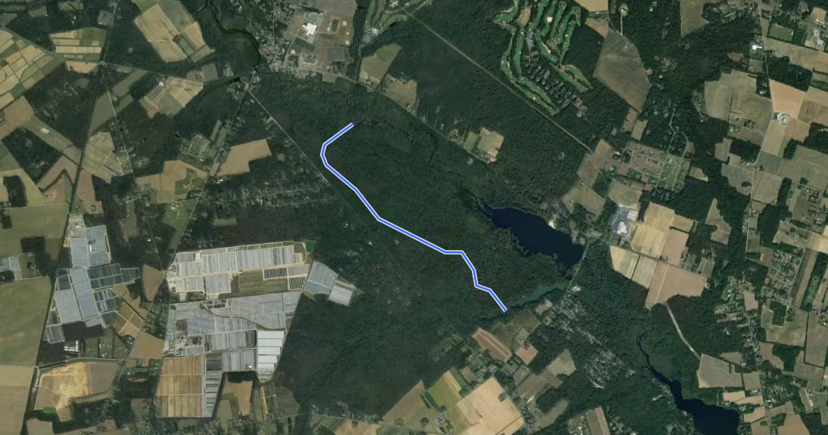 Маршрут Long (Red) Trail на спутниковом снимке