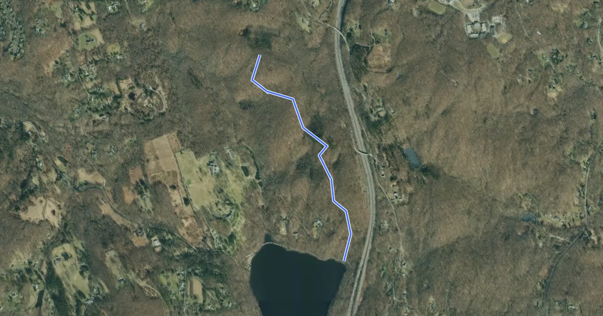 Маршрут Long Trail на спутниковом снимке