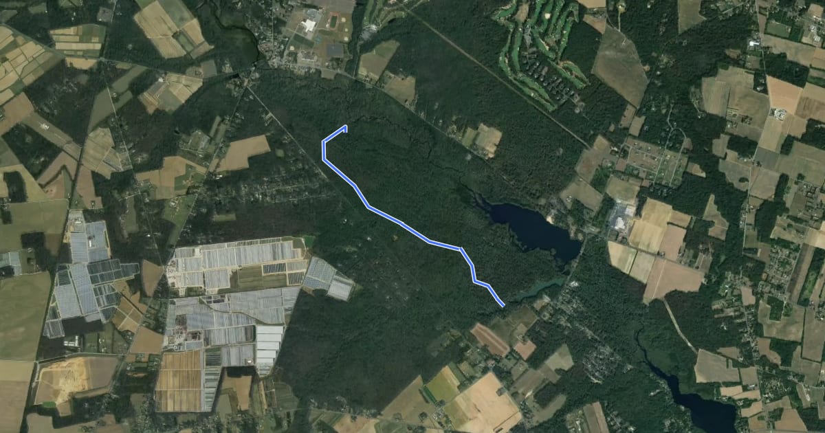 Маршрут Long Trail на спутниковом снимке