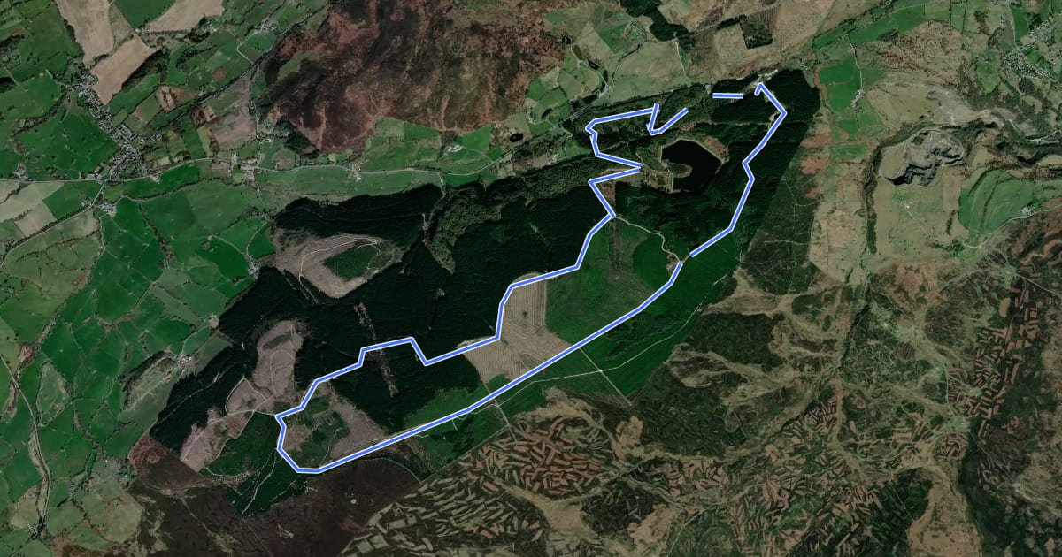 Маршрут Long Walk Route на спутниковом снимке
