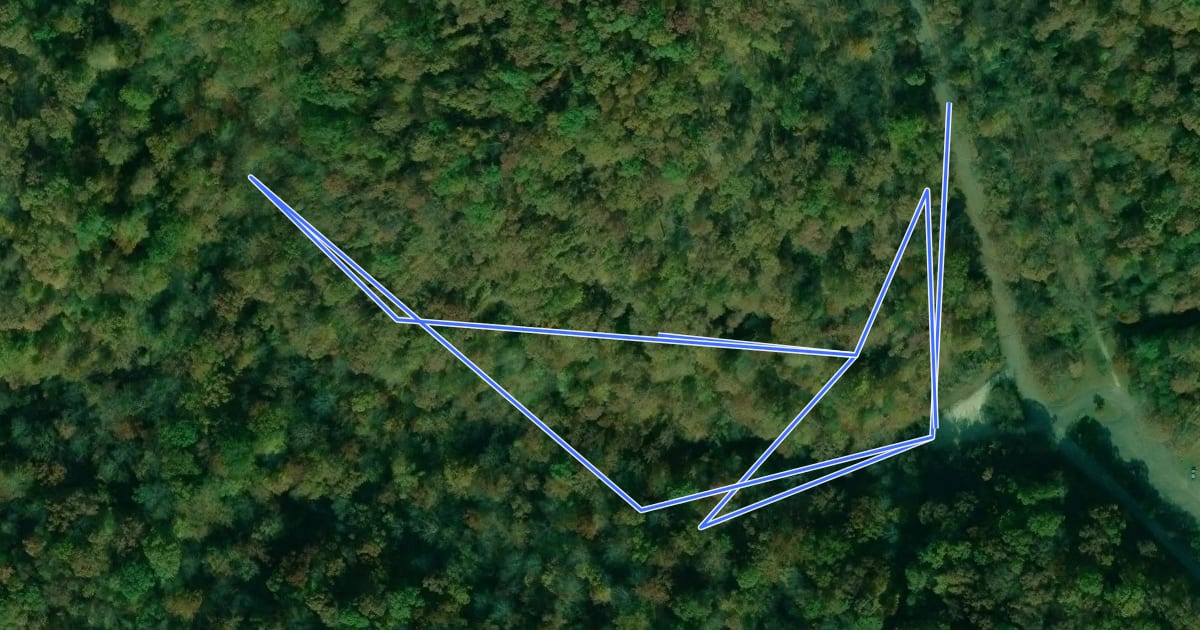 Маршрут Longbow Archery Trail на спутниковом снимке