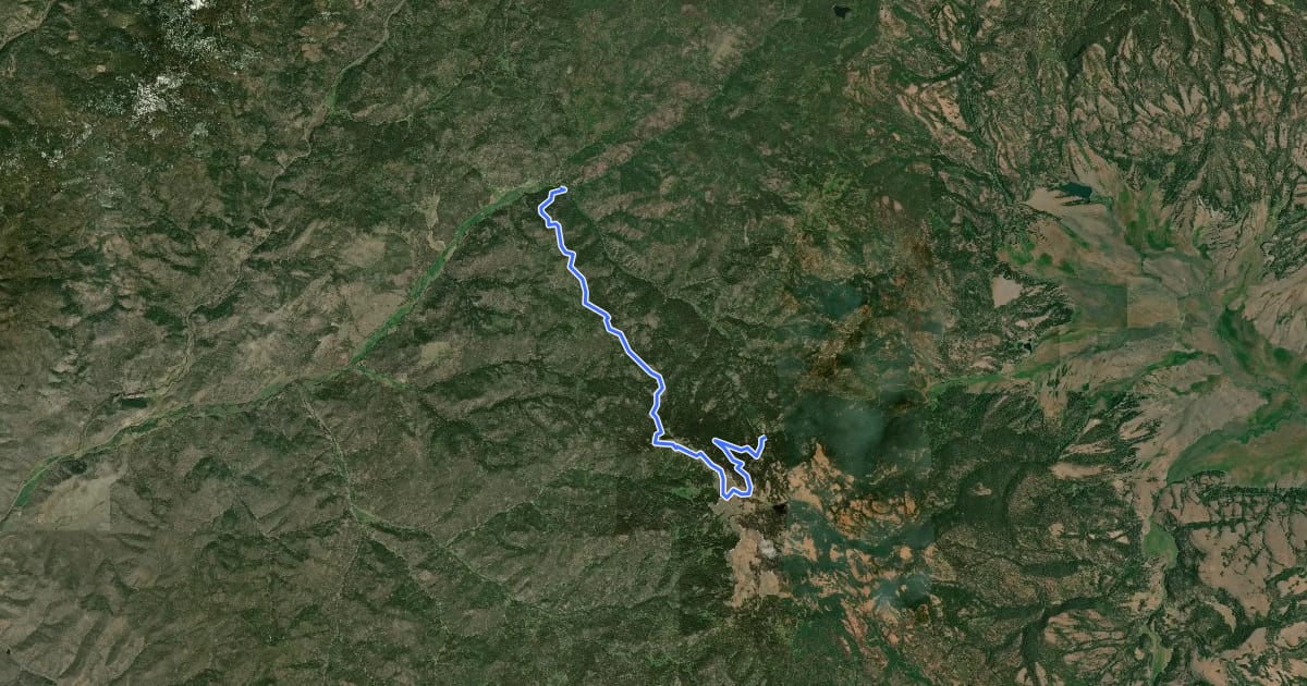 Маршрут Lookout Mountain Trail на спутниковом снимке