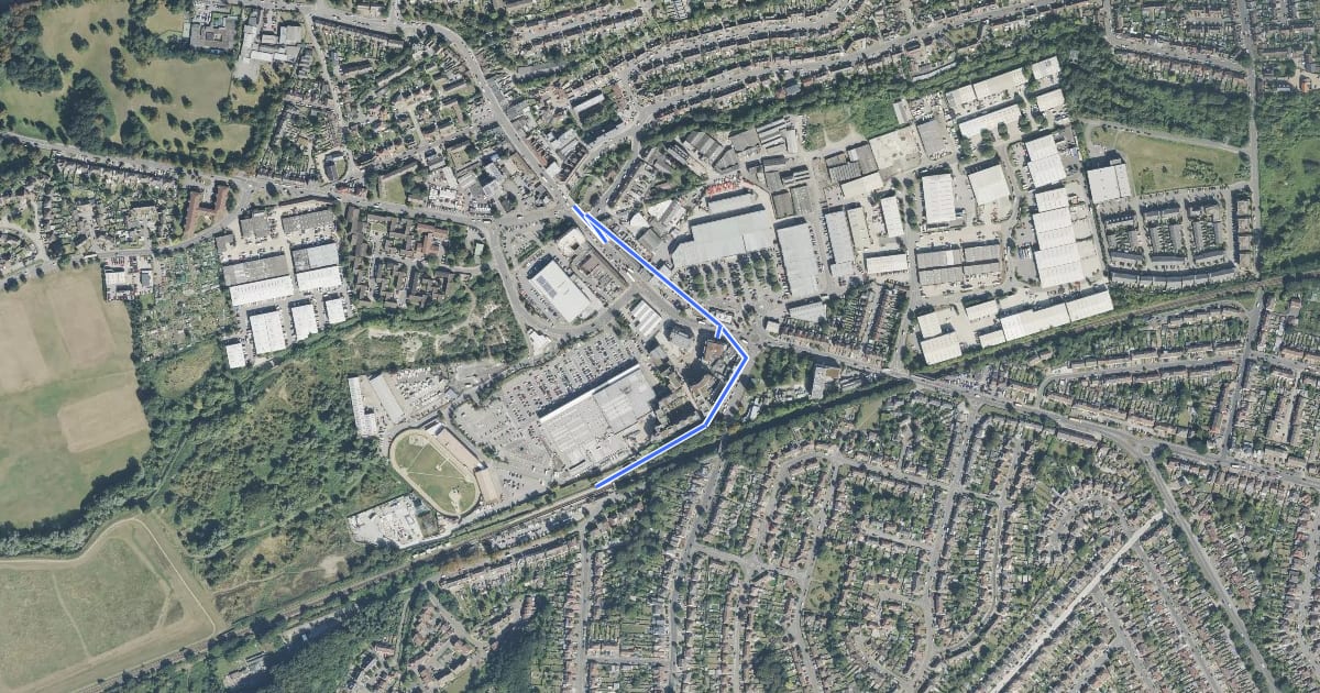 Маршрут LOOP link to Crayford station на спутниковом снимке