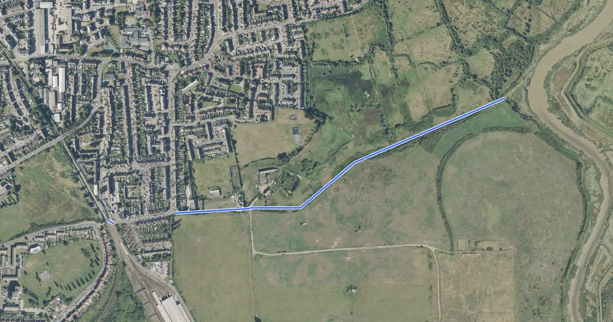 Маршрут LOOP link to Slade Green station на спутниковом снимке
