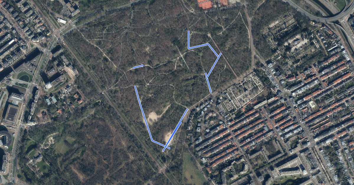 Маршрут Loop naar de pomp route на спутниковом снимке