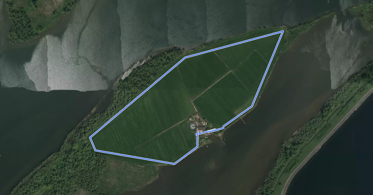 Маршрут Looproute rondje polder на спутниковом снимке