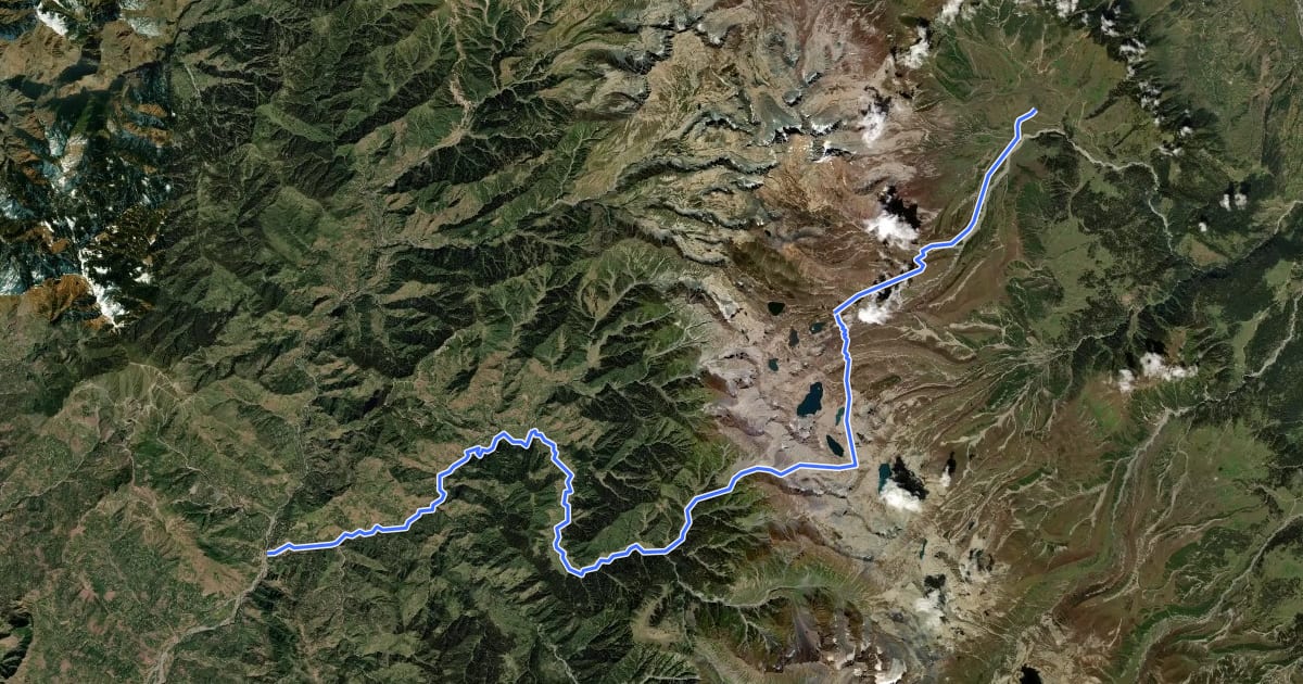 Маршрут Loran Valley route на спутниковом снимке