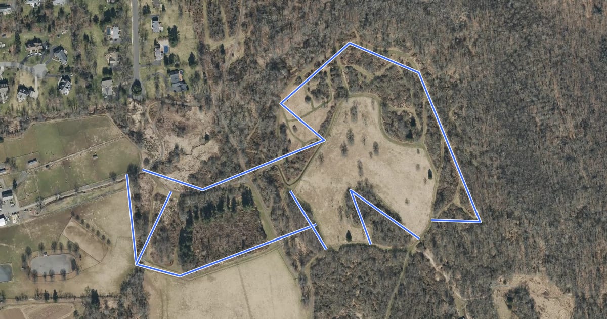 Маршрут Lord Stirling Park на спутниковом снимке