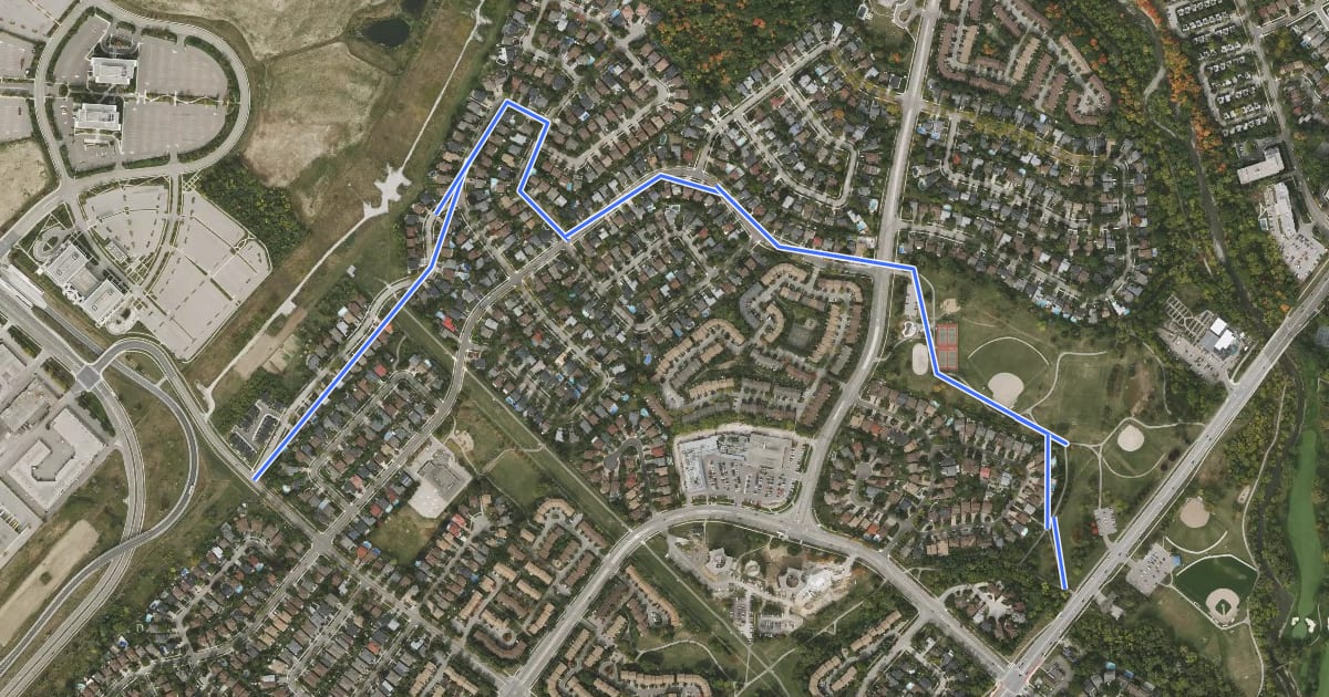 Маршрут Lorrie Mitoff Trail на спутниковом снимке