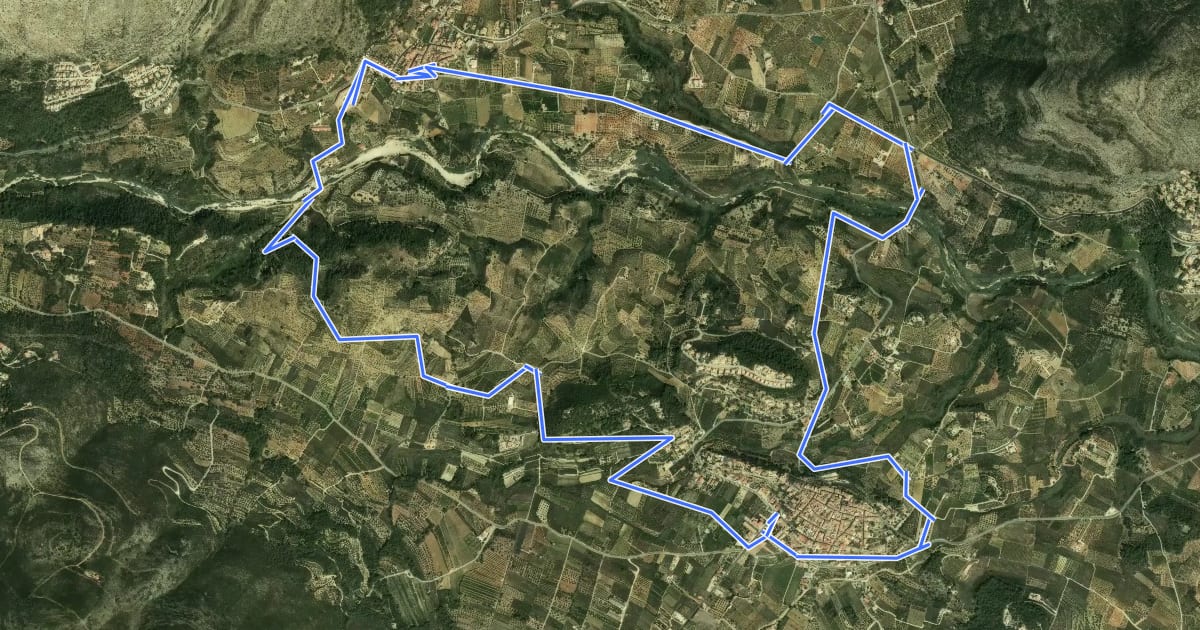 Маршрут Los Campos de Murla на спутниковом снимке