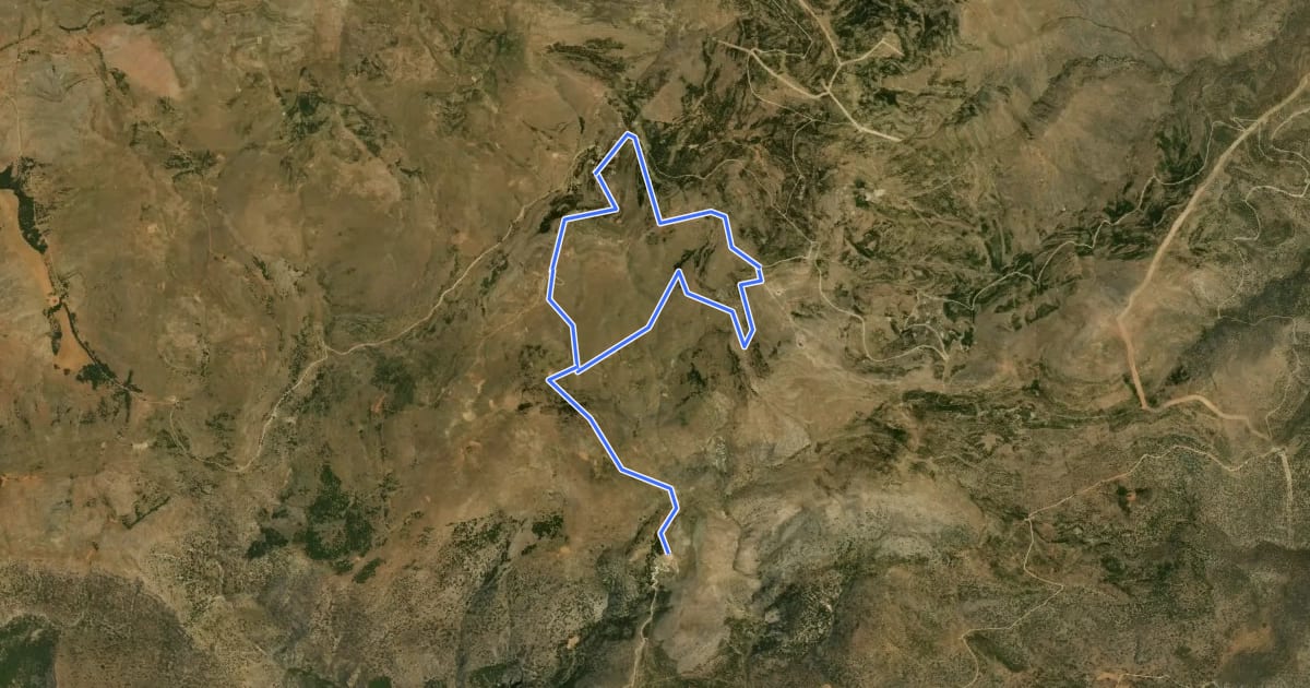 Маршрут Los Dosmiles Meridionales de Sierra de Gádor на спутниковом снимке