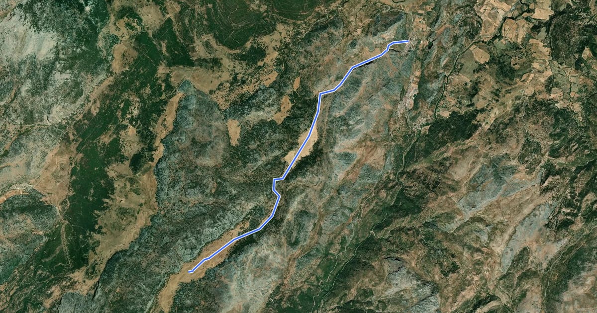 Маршрут Los Llanos de Líbar на спутниковом снимке