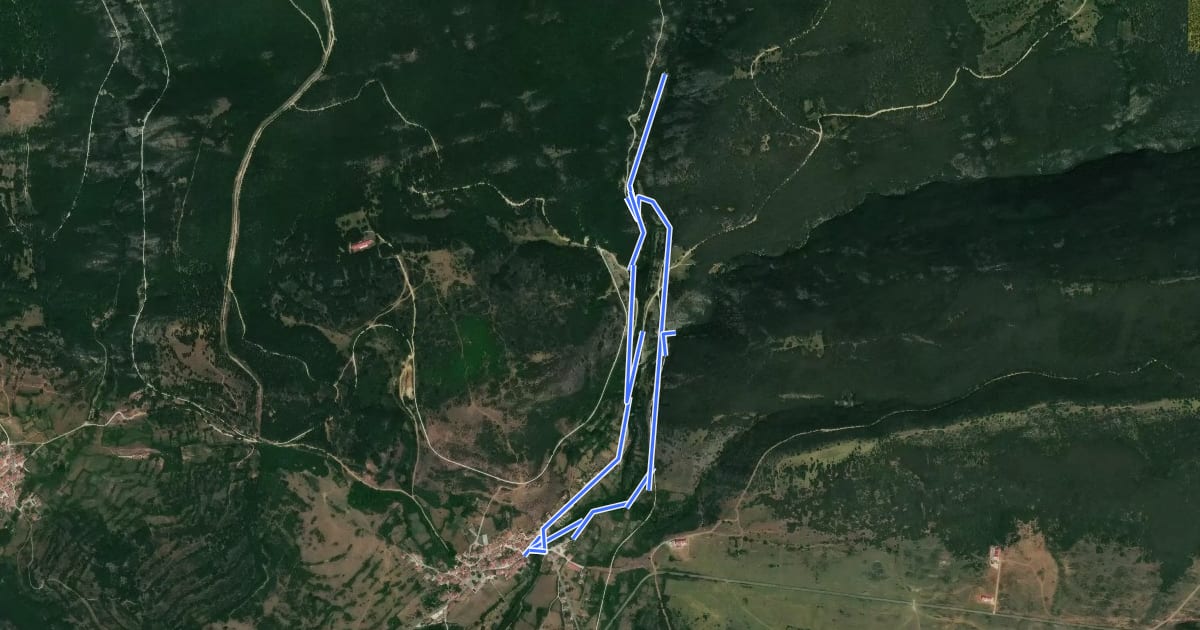Маршрут Los Seis Azudes на спутниковом снимке